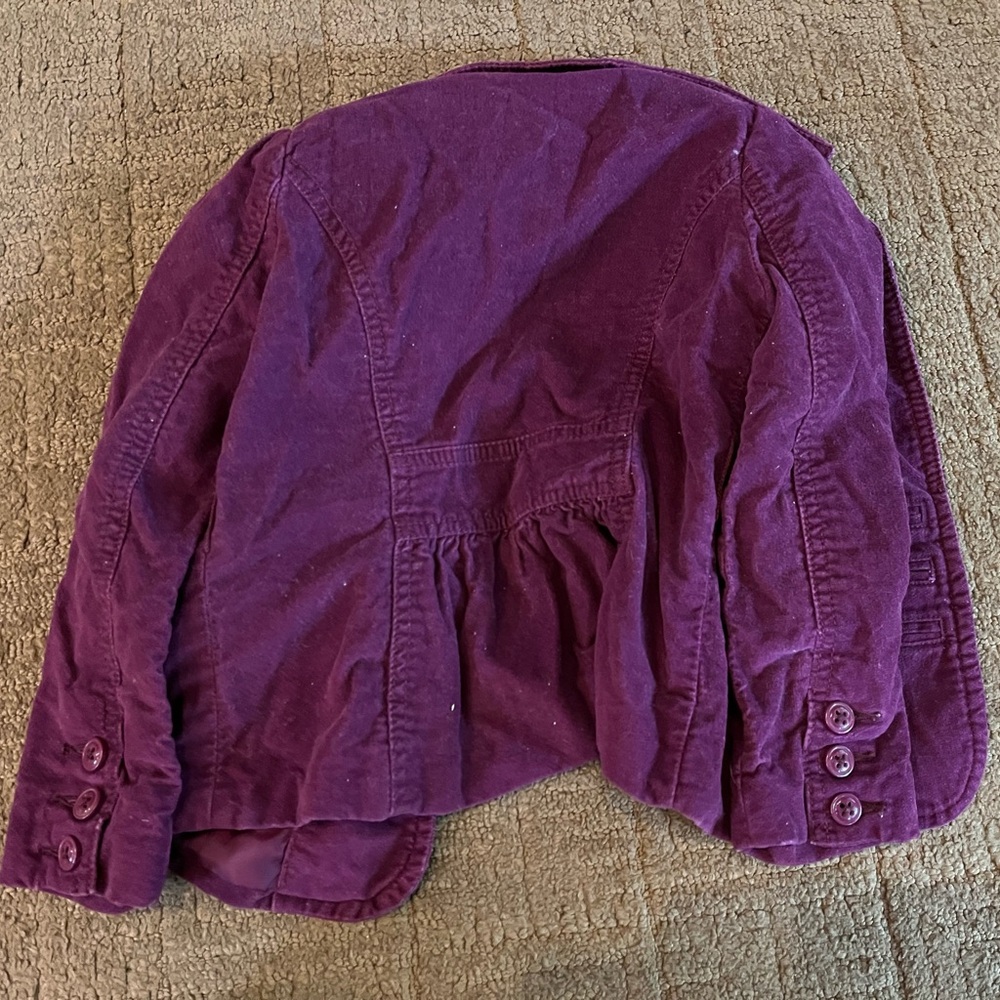 Size XS 4-5 Gap Kids Cotton Polyester Purple Jacket Coat - Picture 5 of 5